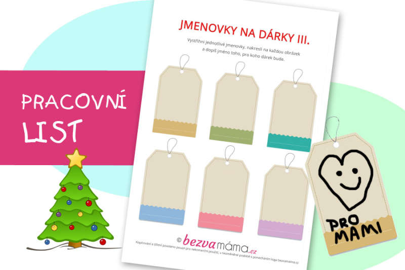 Jmenovky na vánoční dárky III. – vlastní tvorba
