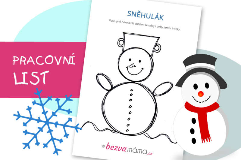 Pracovní list – sněhulák